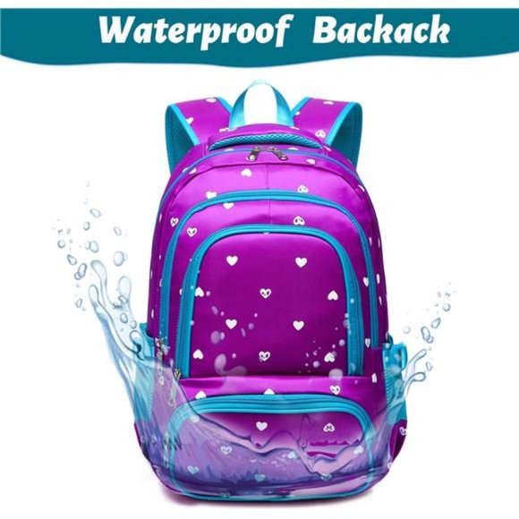 Girls Backpack Kids Elementary School Bags Child Bookbags Waterproof Lightweight - Picture 7 of 7